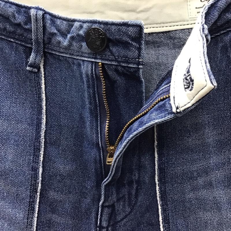 セポ cepo パンツ デニム、ジーンズ CCE-0453 ワイドパンツ S 無地 青 / ブルー /  レディース USED 古着 中古 10123422