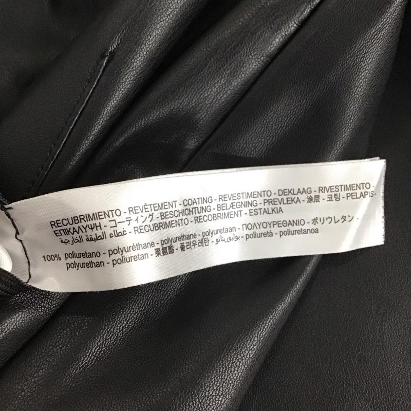 ザラ ZARA パンツ ワークパンツ、ペインターパンツ フェイクレザーパンツ スリムパンツ ストレッチパンツ L 無地 黒 / ブラック /  レディース USED 古着 中古 10142714