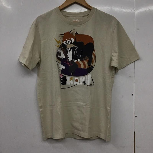 グラニフ graniph Tシャツ 半袖 半袖カットソー プリントTシャツ クルーネックカットソー M ロゴ、文字 ベージュ / ベージュ /  メンズ USED 古着 中古 10150927