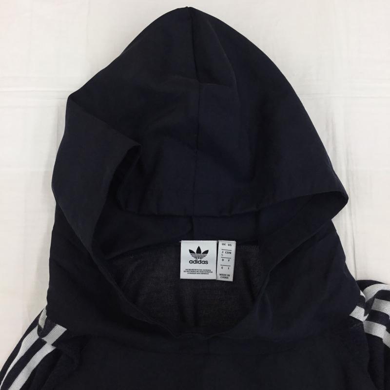 アディダス adidas パーカー 長袖 BR4512 S ロゴ、文字 紺 / ネイビー /  レディース USED 古着 中古 10144393