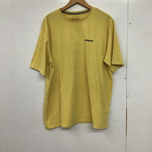 パタゴニア patagonia Tシャツ 半袖 38504 半袖カットソー プリントTシャツ XL ロゴ、文字 黄 / イエロー /  メンズ USED 古着 中古 10151327