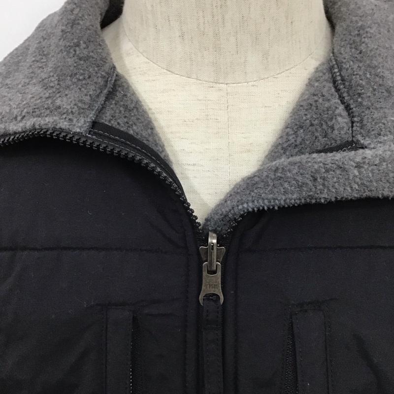 ザノースフェイス THE NORTH FACE ジャケット、上着 ジャンパー、ブルゾン nl-3205 フリースジャケット ジップアップジャケット アウター LL ロゴ、文字 黒 / ブラック / X 灰 / グレー /  メンズ USED 古着 中古 10107541
