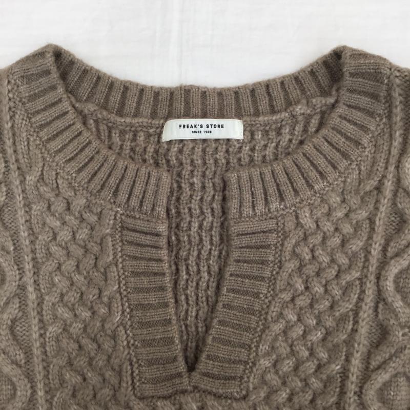 フリークスストア FREAK S STORE ニット、セーター 長袖 193-3325A FREE  茶 / ブラウン /  レディース USED 古着 中古 10143945