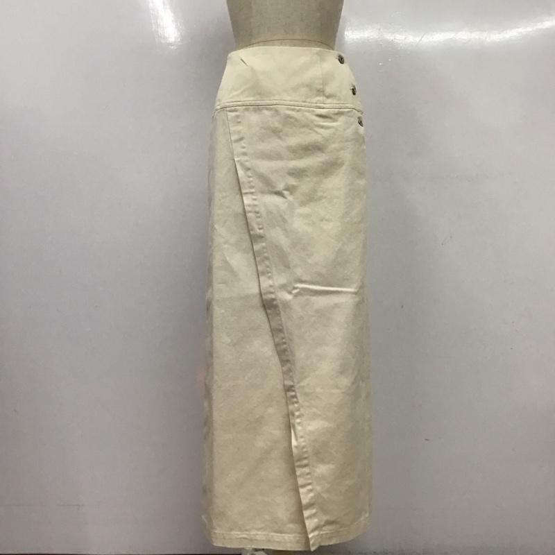 ヌナ NEUNA スカート ロングスカート ロングスカート デニムスカート 巻きスカート M 無地 白 / ホワイト /  レディース USED 古着 中古 10125156