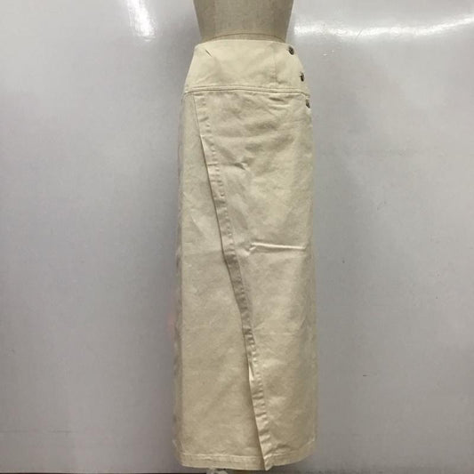 ヌナ NEUNA スカート ロングスカート ロングスカート デニムスカート 巻きスカート M 無地 白 / ホワイト /  レディース USED 古着 中古 10125156
