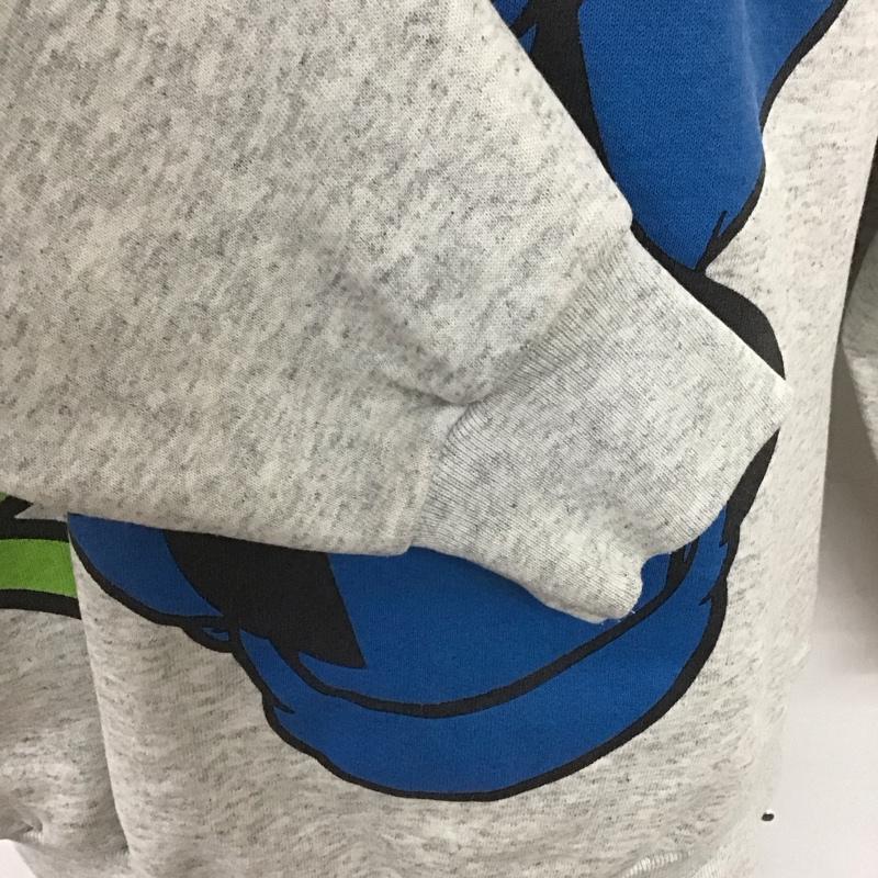 ディズニー Disney トレーナー 長袖 長袖トレーナー スウェット クルーネック リブスウェットカットソー 80s 古着 L プリント 灰 / グレー /  メンズ USED 古着 中古 10124090