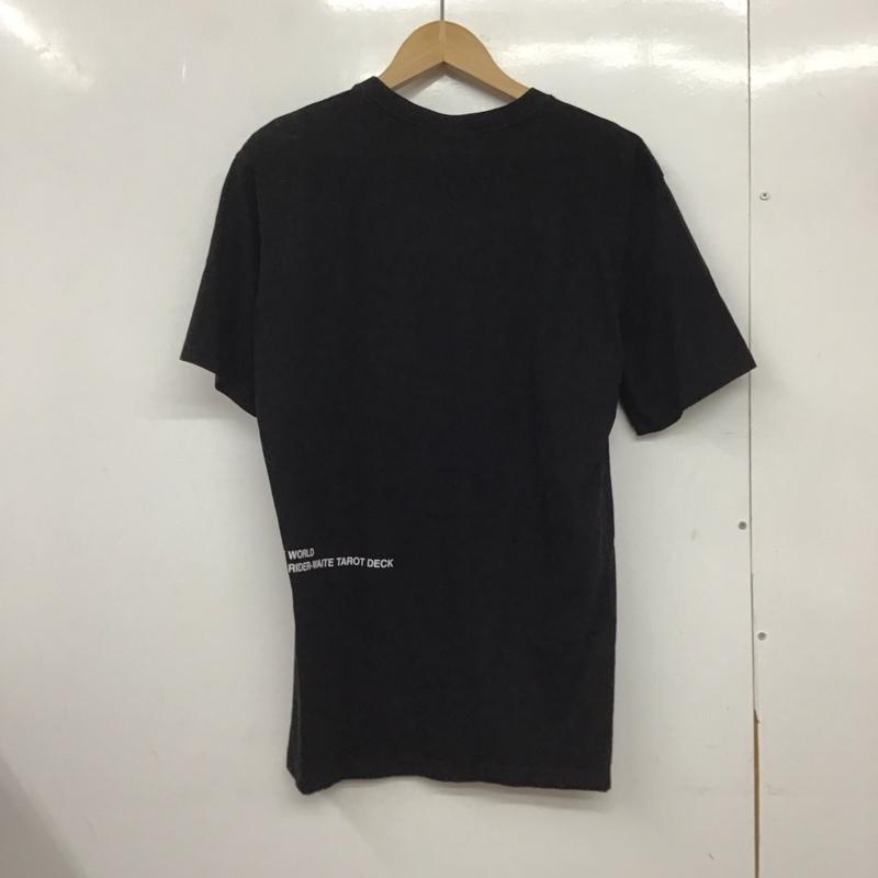 ザラ ZARA Tシャツ 半袖 半袖カットソー プリントTシャツ クルーネックカットソー S プリント 黒 / ブラック /  メンズ USED 古着 中古 10145689