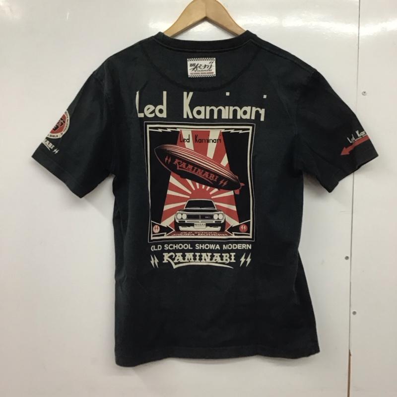 カミナリ KAMINARI Tシャツ 半袖 半袖カットソー プリントTシャツ クルーネックカットソー ted company ロゴ、文字 ダークグレー / ダークグレー /  メンズ USED 古着 中古 10150287
