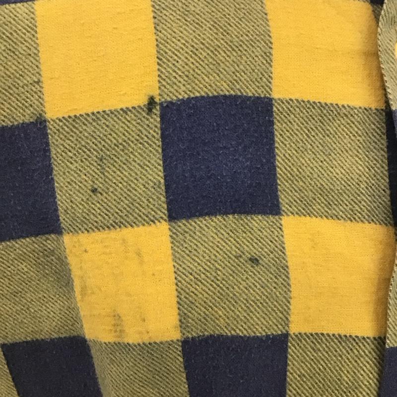 古着 USED シャツ、ブラウス 長袖 L チェック 黄 / イエロー / X 黒 / ブラック /  メンズ USED 古着 中古 10107044