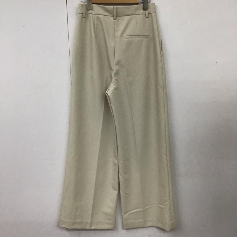 ザラ ZARA パンツ スラックス 8372 324 251 ワイドパンツ タック S 無地 アイボリー / アイボリー /  レディース USED 古着 中古 10118457