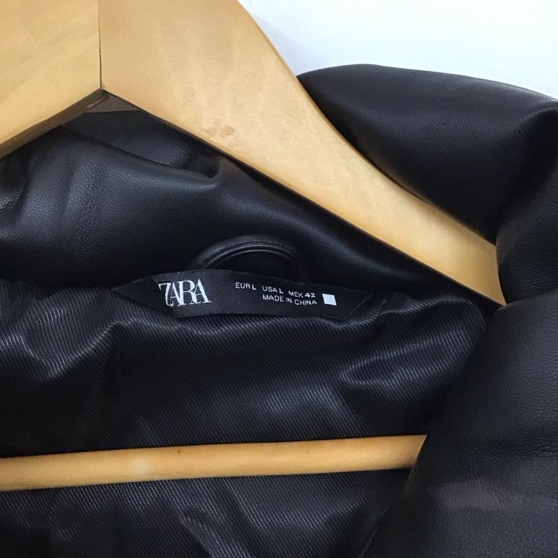 ザラ ZARA ジャケット、上着 ジャンパー、ブルゾン L 無地 黒 / ブラック /  メンズ USED 古着 中古 10142254