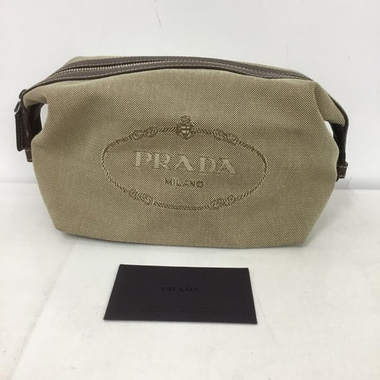 プラダ PRADA ポーチ ポーチ 2N1292 ロゴジャガード ロゴ、文字 ベージュ / ベージュ /  レディース USED 古着 中古 10132628