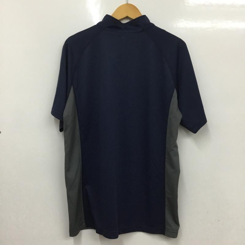 モンベル mont-bell シャツ、ブラウス 半袖 1104928 クール ハーフスリーブジップシャツ XL プリント 紺 / ネイビー /  メンズ USED 古着 中古 10135468