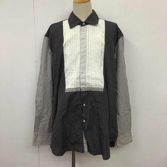 ロバート グラハム Robert Graham シャツ、ブラウス 長袖 長袖シャツ カジュアルシャツ カラーシャツ 柄シャツ XXL ボーダー柄 X チェック 白 / ホワイト / X 紺 / ネイビー /  メンズ USED 古着 中古 10107800