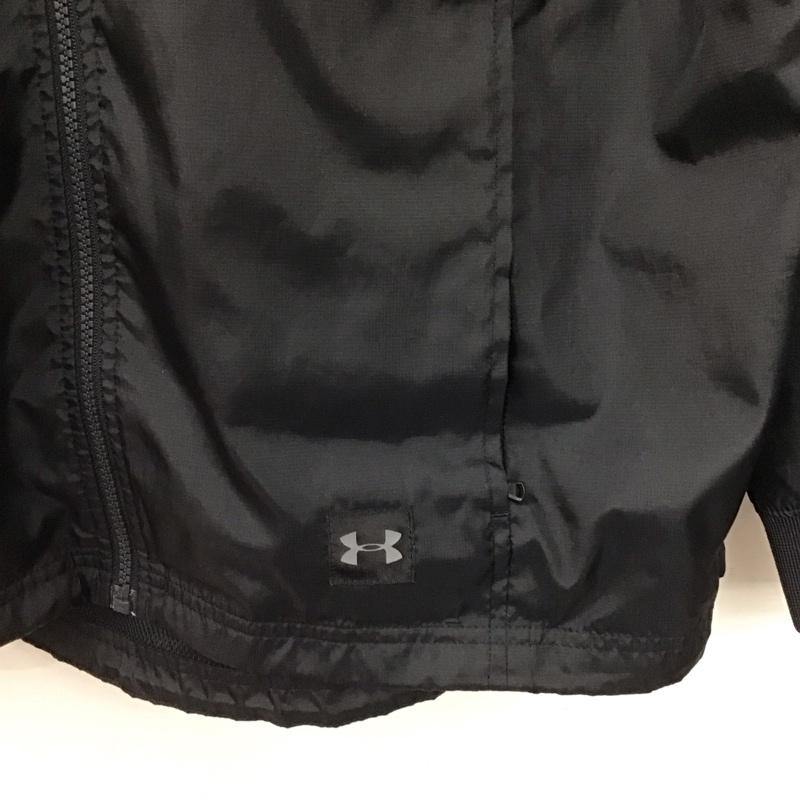 アンダーアーマー UNDER ARMOUR ジャケット、上着 ジャンパー、ブルゾン ジップアップパーカー ナイロンジャケット アウター XL ロゴ、文字 黒 / ブラック /  メンズ USED 古着 中古 10145017