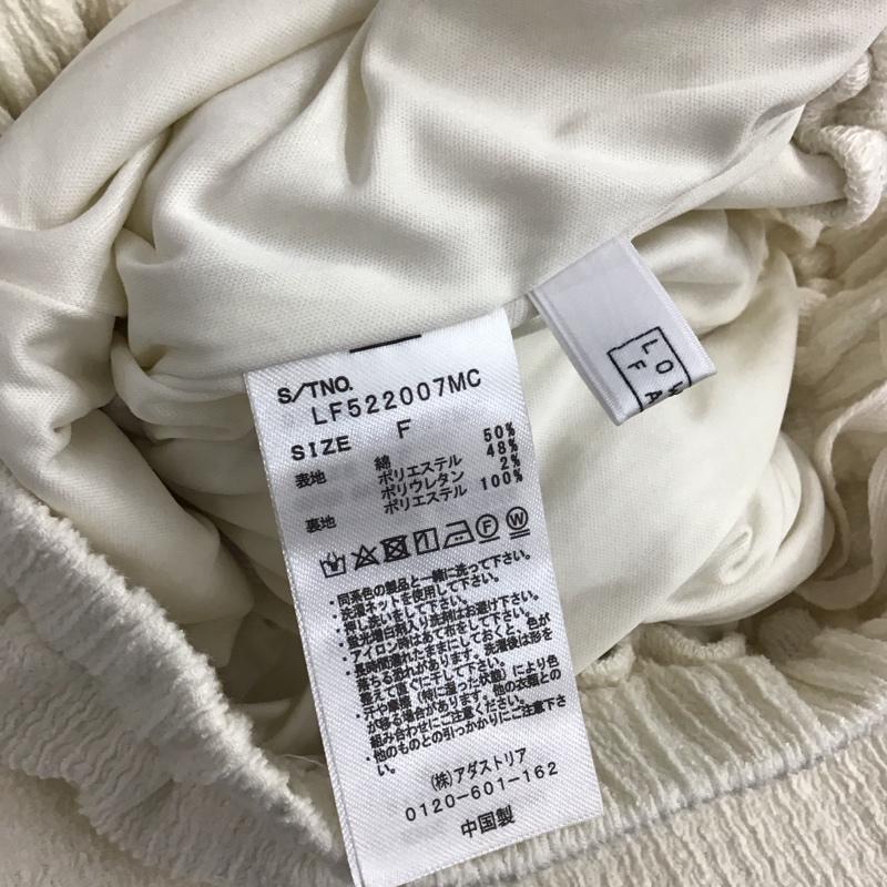 ローリーズファーム LOWRYS FARM ボトムス ボトムス LF522007MC シャーリングカット イージーパンツ FREE 無地 白 / ホワイト /  レディース USED 古着 中古 10131089