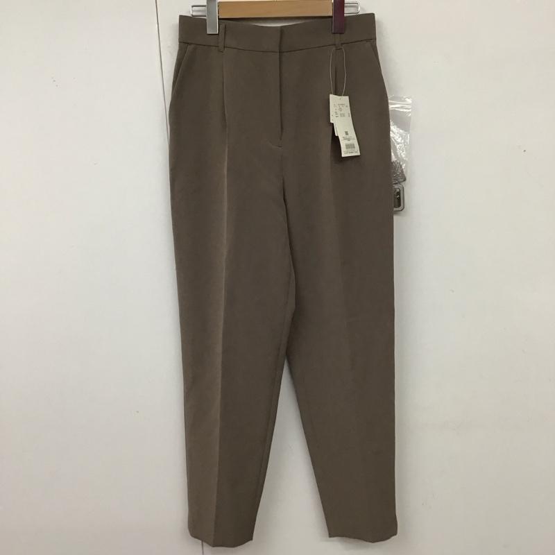ナチュラルビューティーベーシック NATURAL BEAUTY BASIC パンツ スラックス 017-0230518 センタープレス ベルト付き タグ付き M 無地 灰 / グレー /  レディース USED 古着 中古 10115868