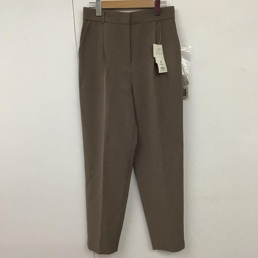 ナチュラルビューティーベーシック NATURAL BEAUTY BASIC パンツ スラックス 017-0230518 センタープレス ベルト付き タグ付き M 無地 灰 / グレー /  レディース USED 古着 中古 10115868