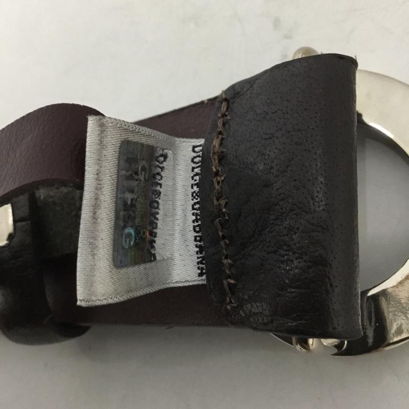ドルチェアンドガッバーナ DOLCE&GABBANA ベルト・バックル ベルト ロゴバックル レザー D&G ロゴ、文字 ダークブラウン / ダークブラウン /  メンズ USED 古着 中古 10142416