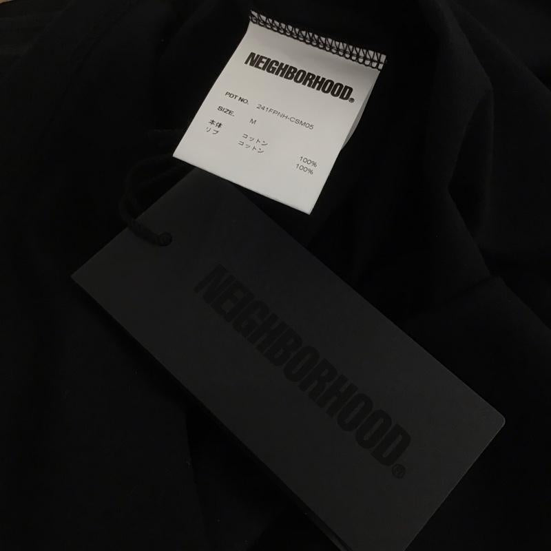 ネイバーフッド NEIGHBORHOOD カットソー 長袖 241fpnh-csm05 長袖Tシャツ クルーネックカットソー M ロゴ、文字 黒 / ブラック /  メンズ USED 古着 中古 10132287