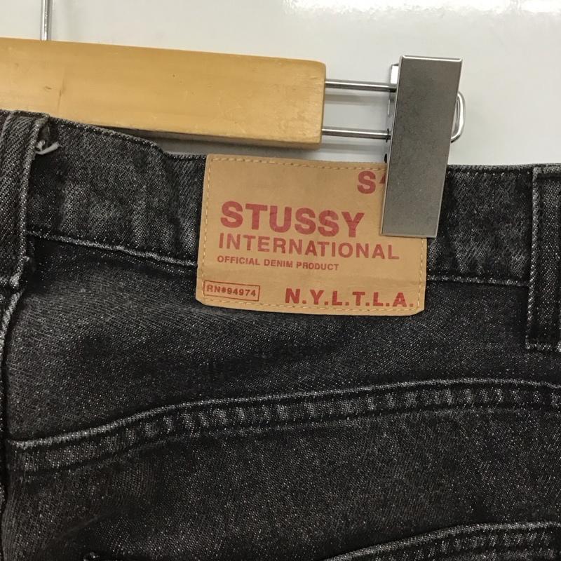ステューシー STUSSY パンツ デニム、ジーンズ デニムパンツ ワイドパンツ カジュアルパンツ 90s 34インチ 無地 黒 / ブラック /  メンズ USED 古着 中古 10125337