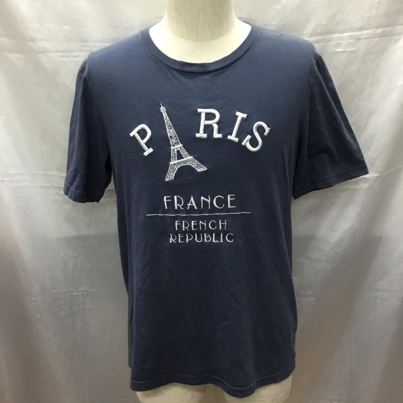 アーバンリサーチ URBAN RESEARCH Tシャツ 半袖 半袖カットソー プリントTシャツ クルーネックカットソー 38 ロゴ、文字 紺 / ネイビー /  メンズ USED 古着 中古 10114581