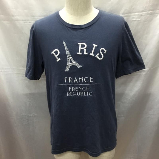 アーバンリサーチ URBAN RESEARCH Tシャツ 半袖 半袖カットソー プリントTシャツ クルーネックカットソー 38 ロゴ、文字 紺 / ネイビー /  メンズ USED 古着 中古 10114581