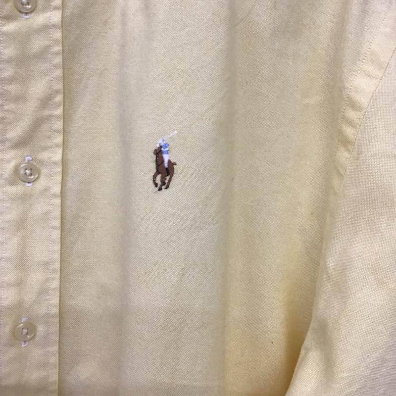ラルフローレン RALPHLAUREN シャツ、ブラウス 長袖 長袖シャツ 無地シャツ カラーシャツ ボタンダウンシャツ M ロゴ、文字 黄 / イエロー /  メンズ USED 古着 中古 10148137