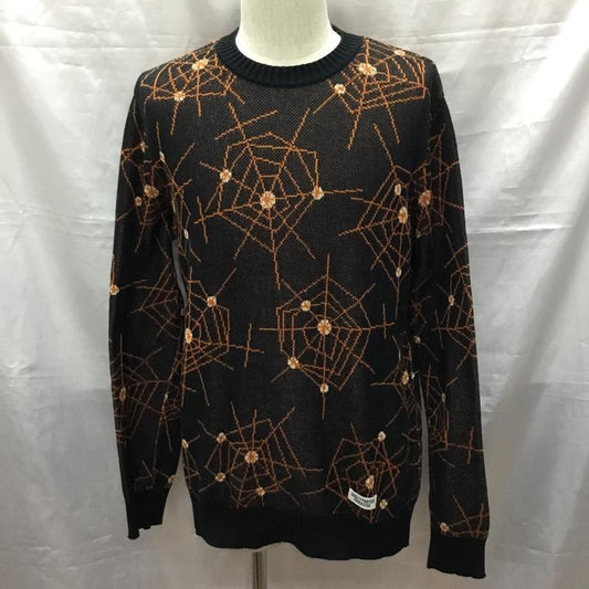 ワコマリア WACKO MARIA ニット、セーター 長袖 17FW-WMK-KN14 アトミックスパイダージャガードニット クルーネックニット S プリント マルチカラー / マルチカラー /  メンズ USED 古着 中古 10117524