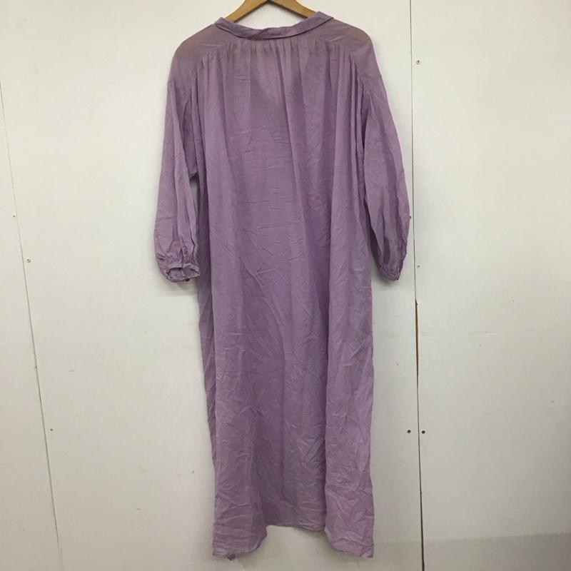 スローブイエナ SLOBE IENA ワンピース ロングスカート 長袖シャツワンピース フロントボタン ロングワンピース 無地 紫 / パープル /  レディース USED 古着 中古 10147882