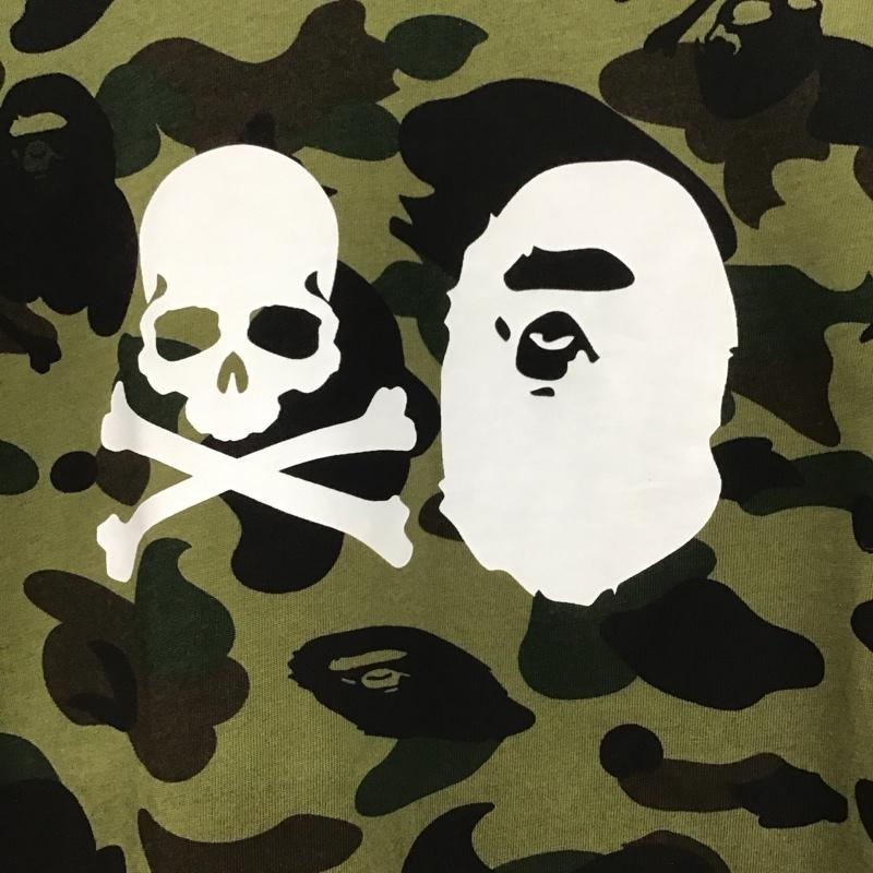 アベイシングエイプ A BATHING APE Tシャツ 半袖 半袖カットソー プリントTシャツ クルーネックカットソー マスターマインド M 総柄 マルチカラー / マルチカラー /  メンズ USED 古着 中古 10131226