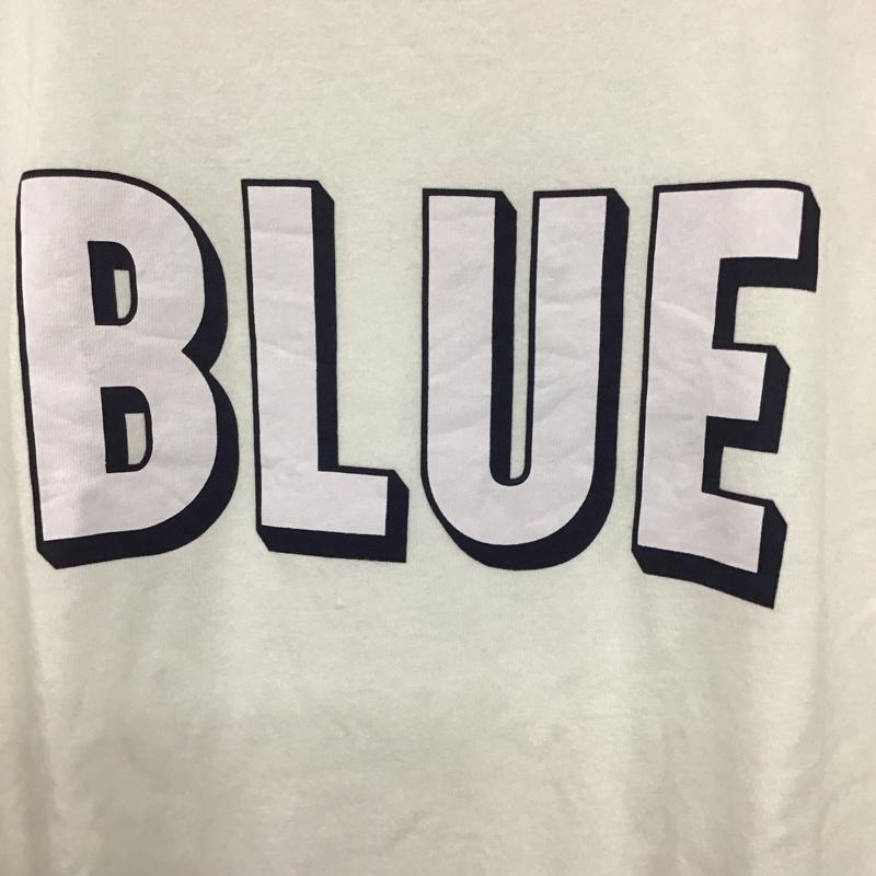 ブルーブルー BLUE BLUE Tシャツ 半袖 半袖カットソー プリントTシャツ クルーネックカットソー L ロゴ、文字 白 / ホワイト /  メンズ USED 古着 中古 10132186