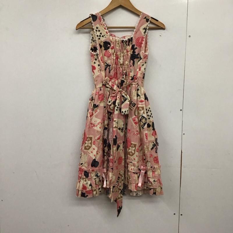 メタモルフォーゼ Metamorphose ワンピース ひざ丈スカート 総柄 桃 / ピンク /  レディース USED 古着 中古 10150650