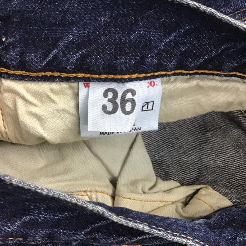 ウエアハウス WAREHOUSE パンツ デニム、ジーンズ デニムパンツ ストレートパンツ ワイドパンツ カジュアルパンツ 36 無地 インディゴ / インディゴ /  メンズ USED 古着 中古 10107005