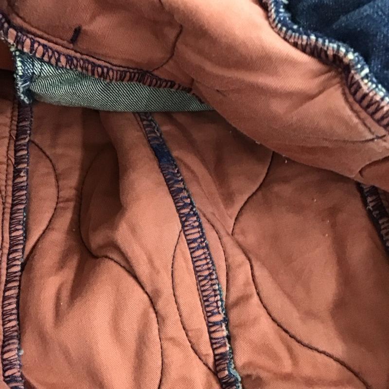ネイタルデザイン NATAL DESIGN パンツ ショートパンツ デニムキルティングショーツ S ロゴ、文字 青 / ブルー /  メンズ USED 古着 中古 10139424