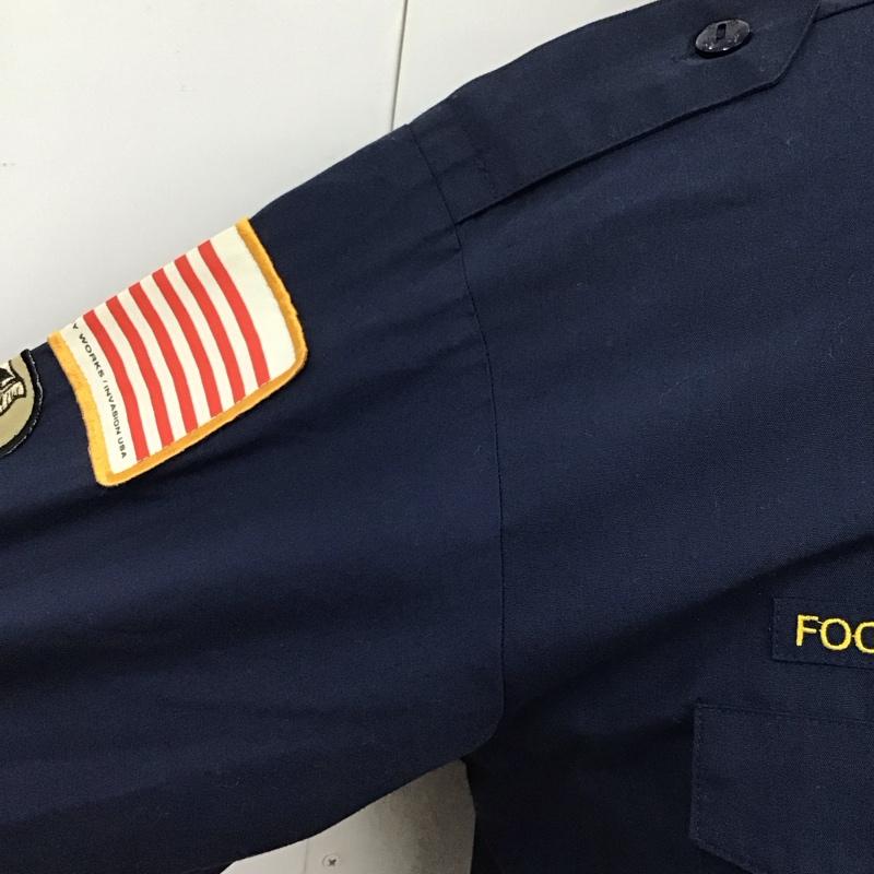 アベイシングエイプ A BATHING APE シャツ、ブラウス 長袖 ボーイスカウトシャツ L  紺 / ネイビー /  メンズ USED 古着 中古 10117972