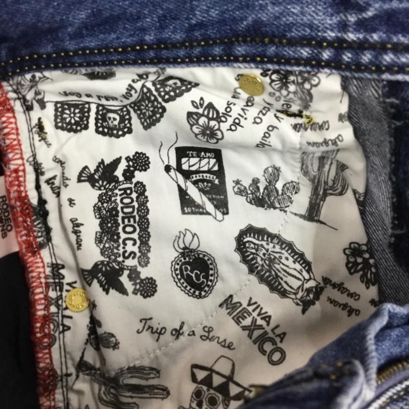 ロデオクラウンズ Rodeo Crowns パンツ デニム、ジーンズ 420ASR12-0310-15 dualパンツ S 無地 青 / ブルー / X 紺 / ネイビー /  レディース USED 古着 中古 10112270