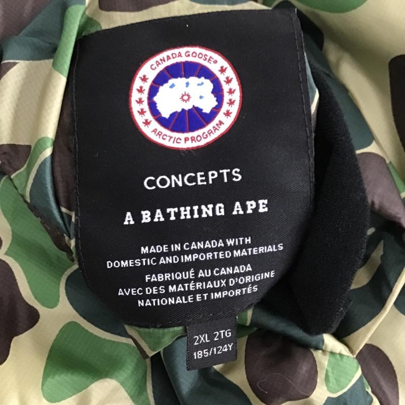 アベイシングエイプ A BATHING APE ジャケット、上着 ダウンジャケット CANADA GOOSE カモ SHARK HOODIE FOR BAPE XXL 総柄 マルチカラー / マルチカラー /  メンズ USED 古着 中古 10106093