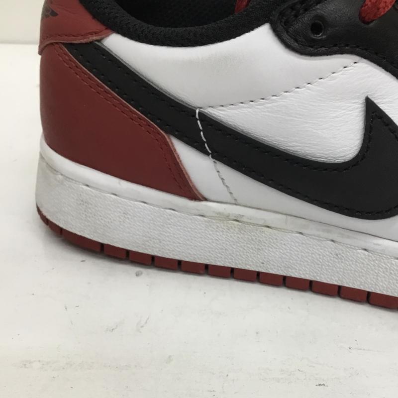ナイキ NIKE スニーカー スニーカー CZ0858-106 Nike GS Air Jordan 1 Retro Low OG Black Toe 23.0cm ロゴ、文字 白 / ホワイト / X 黒 / ブラック / X 赤 / レッド /  レディース USED 古着 中古 10130254