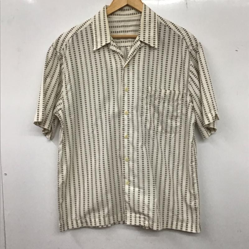 古着 USED シャツ、ブラウス 半袖 半袖シャツ プリントシャツ ポケットシャツ プリント 白 / ホワイト / X 茶 / ブラウン /  メンズ USED 古着 中古 10136238