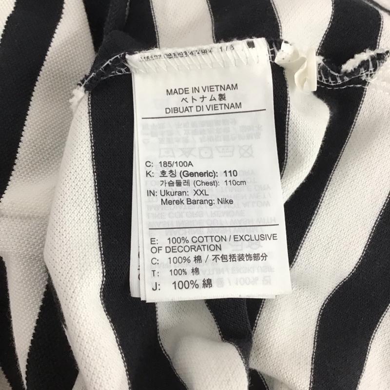 ナイキ NIKE ポロシャツ 半袖 ct5604-010 半袖ポロシャツ 半袖カットソー XXL ロゴ、文字 白 / ホワイト / X 黒 / ブラック /  メンズ USED 古着 中古 10148509