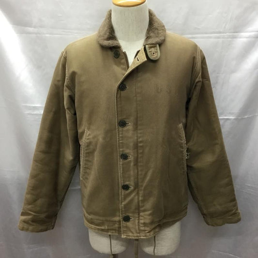 バズリクソンズ Buzz Rickson s ジャケット、上着 ジャケット、ブレザー N-1 デッキジャケット S ロゴ、文字 茶 / ブラウン / brown メンズ USED 古着 中古 10109682