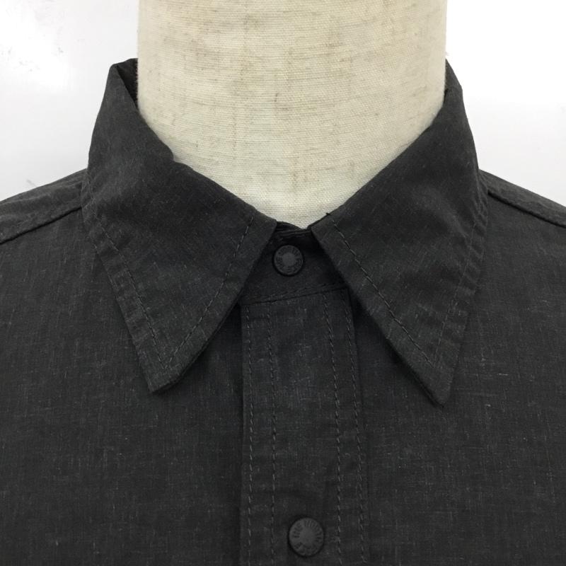 ザノースフェイス THE NORTH FACE シャツ、ブラウス 半袖 nt3320n Polyester Linen Field H/S Shirt M 無地 黒 / ブラック /  メンズ USED 古着 中古 10119859