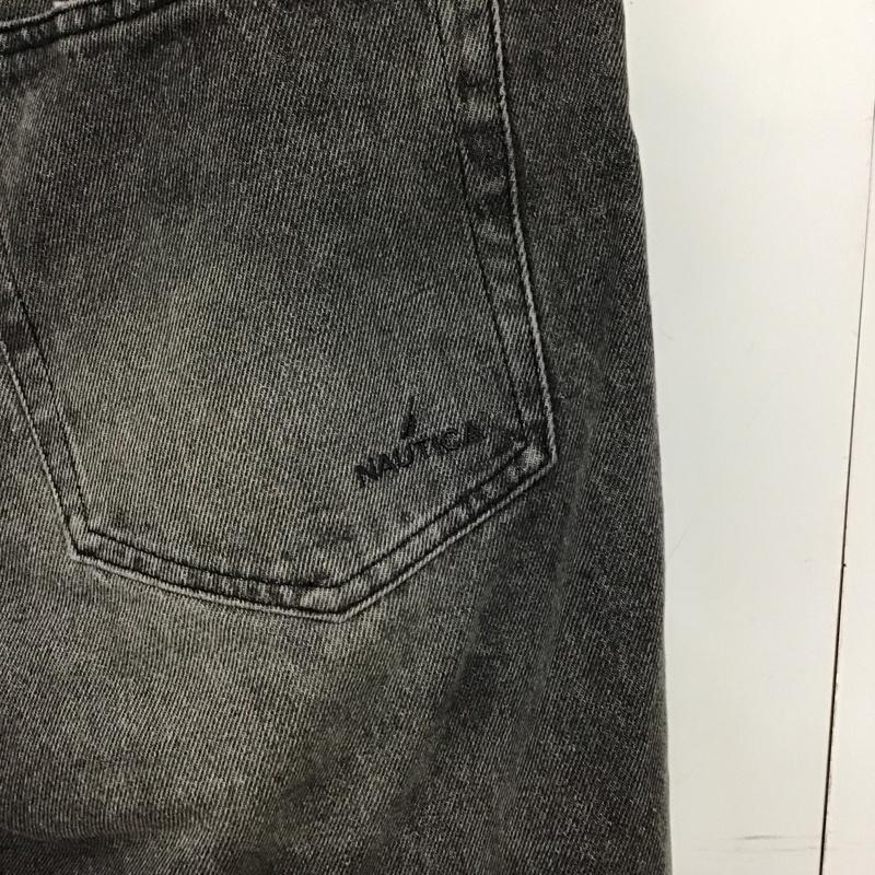 ノーティカ NAUTICA パンツ デニム、ジーンズ デニムパンツ ワイドパンツ カジュアルパンツ L ダメージ加工 ダークグレー / ダークグレー /  メンズ USED 古着 中古 10150765