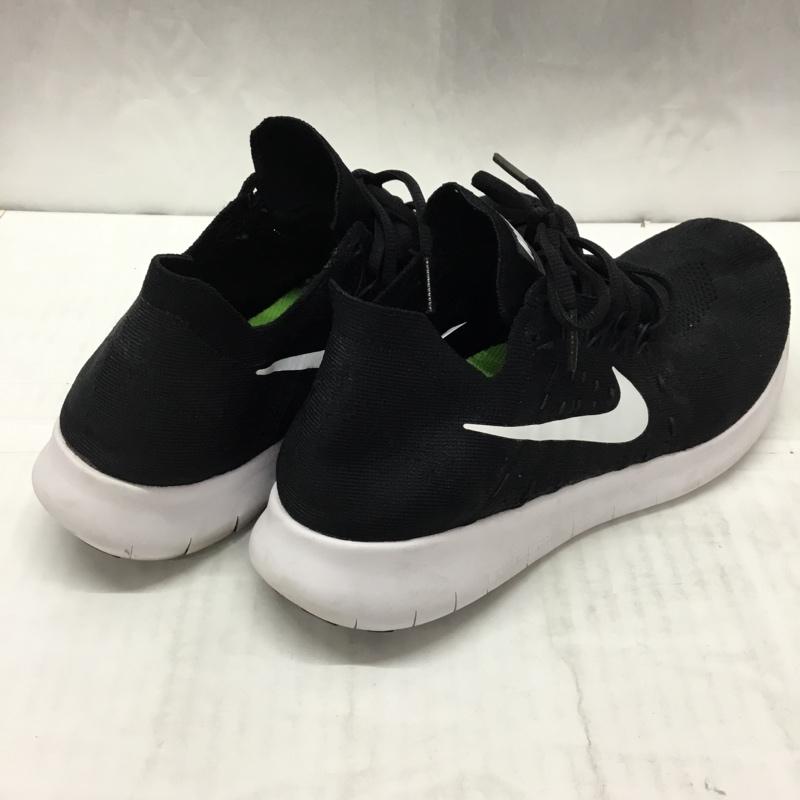 ナイキ NIKE スニーカー スニーカー 880843-001 FREE RN FLYKNIT 27cm 27.0cm ロゴ、文字 黒 / ブラック / X 白 / ホワイト /  メンズ USED 古着 中古 10115044