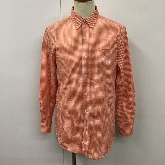 チャップス CHAPS シャツ、ブラウス 長袖 長袖シャツ カラーシャツ ポケットシャツ 長袖カットソー チェックシャツ M チェック 橙 / オレンジ /  メンズ USED 古着 中古 10118279