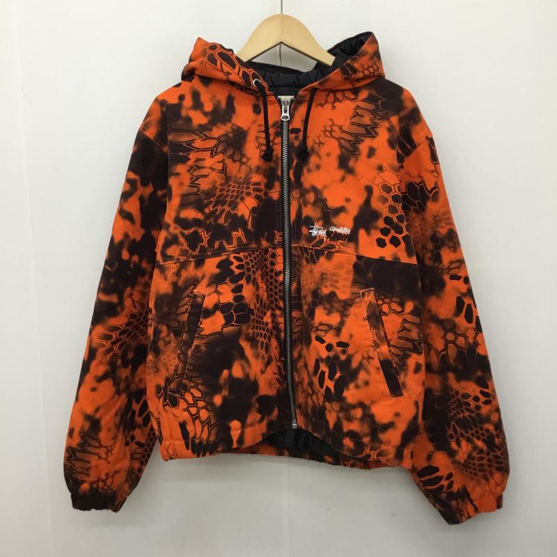 ステューシー STUSSY ジャケット、上着 ジャンパー、ブルゾン Work Jacket Kryptek Camo M ロゴ、文字 橙 / オレンジ / X 黒 / ブラック /  メンズ USED 古着 中古 10137896