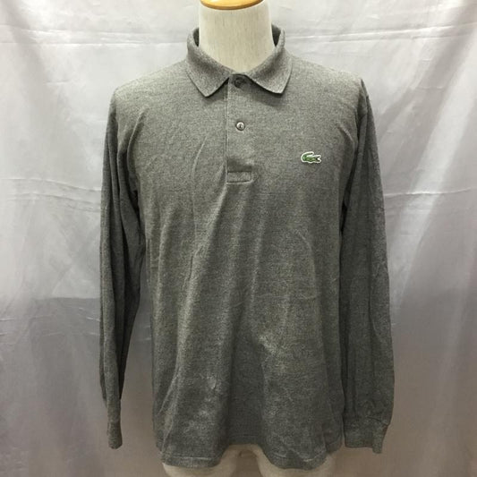 ラコステ LACOSTE ポロシャツ 長袖 L1313Y ワニ 4 ワンポイント 茶 / ブラウン /  メンズ USED 古着 中古 10111402