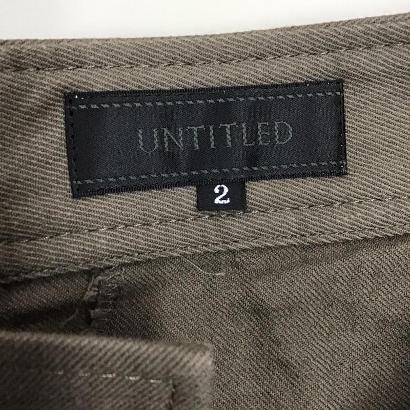 アンタイトル UNTITLED パンツ スラックス JI153-63412JJ コットン ウール 2 無地 茶 / ブラウン /  レディース USED 古着 中古 10115459