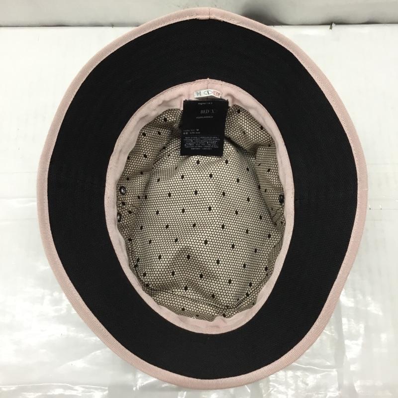 レッドバレンチノ RED VALENTINO 帽子 ハット VQ0HGA06XGU バケットハット ワンポイント 黒 / ブラック / X 桃 / ピンク /  レディース USED 古着 中古 10114851